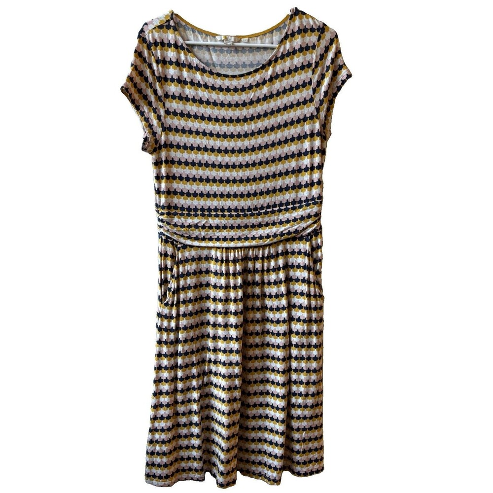 Boden Multicolor Geometric T-Shirt Dress Women’s 8P Petites Knee Length